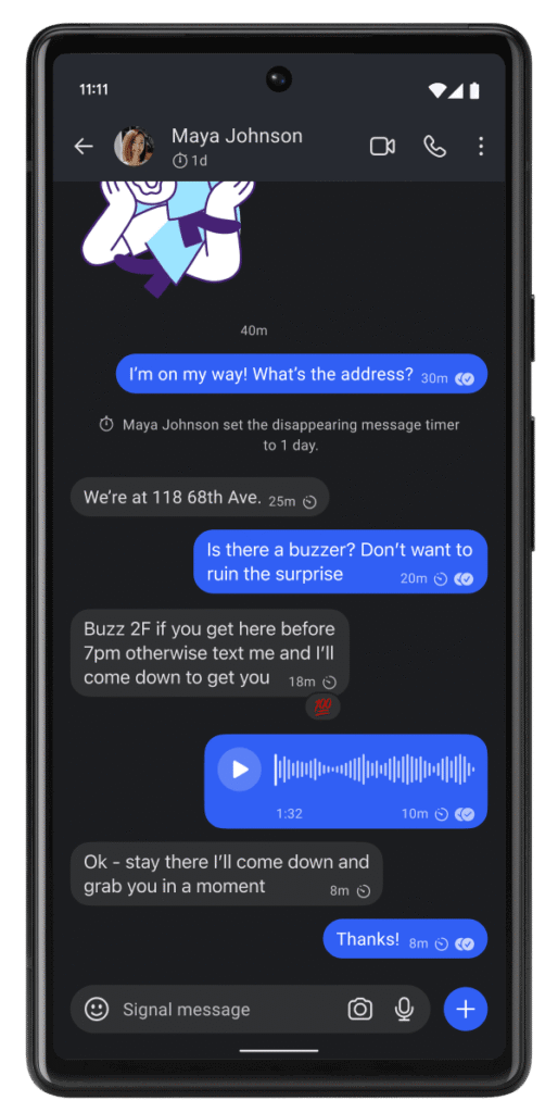 signal app message